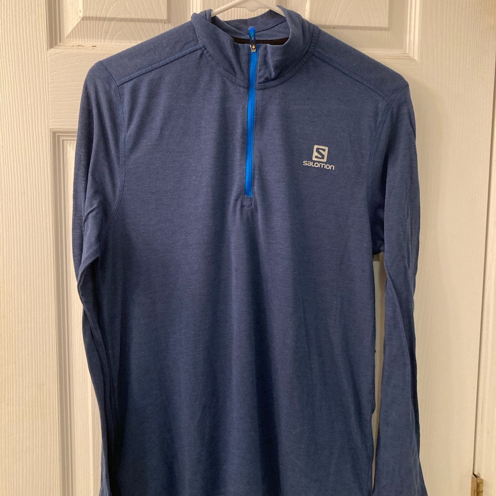 Women’s Salomon 1/4 zip L-sleeve running tee small